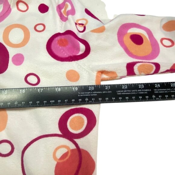 TIMBERLEA Sweater Button Front Long Sleeve White Pink M 63-9 - Picture 7 of 12